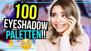 100 LIDSCHATTEN PALETTEN 😳 MAKEUP AUSSORTIEREN 1  Verlosung  GLOWvember [upl. by Piggy62]