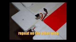 Hobbyking Bixler 2 modifications wing and flap servo lead mods how to [upl. by Alakcim]