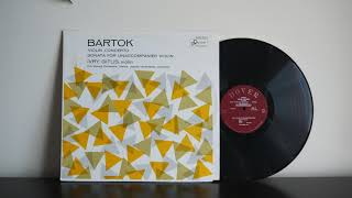 Bartok Ivry Gitlis ‎– Violin Concerto Sonata For Unaccompanied Violin Dover HCR 5211 [upl. by Anirpas156]