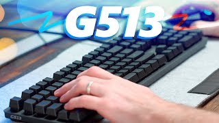 NEW RomerG Logitech G513 RGB Gaming Keyboard Review [upl. by Peri484]