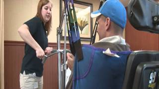 Spinal Cord Injury Hoyer Lift Transfer [upl. by Nerland]