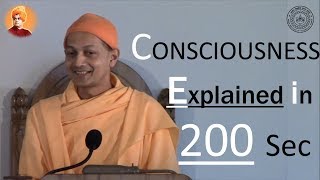 Consciousness beautifully explained in 200 sec  Swami Sarvapriyananda at IIT Kanpur [upl. by Leribag]