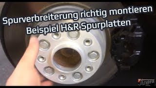 Spurverbreiterung  Spurplatten montieren HampR DRA System Beispiel BMW E90 [upl. by Ky]