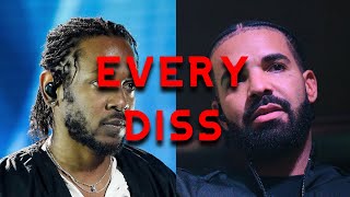 All Drake Vs Kendrick Diss Tracks In Order [upl. by Benetta473]