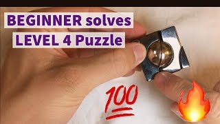 BEGINNER solves HANAYAMA Level 4 Cast Marble PUZZLE [upl. by Maffei790]