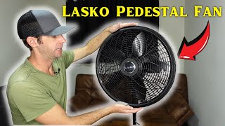 HOW TO ASSEMBLE the Lasko Oscillating Pedestal Fan UNBOXING and REVIEW [upl. by Prochoras580]