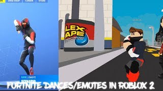 Fortnite DancesEmotes in ROBLOX 2 [upl. by Roots]