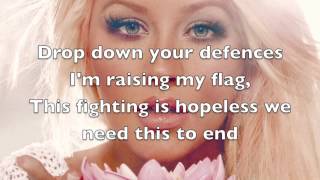 Christina Aguilera  Cease Fire Lyrics Full [upl. by Tebzil942]