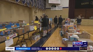 Bishop Guilfoyle Academy students pack and sort items for those in need [upl. by Nenerb]