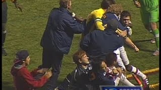 Championship Soccer Match Breaks into OnField Brawl [upl. by Ahseya572]