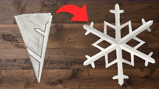 Kirigami Snowflake  How to Make a Paper Snowflake 1  Christmas Decor Paper Crafts [upl. by Milewski]