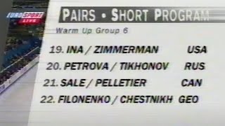 2000 World Figure Skating ⛸ Pairs Short  Group 6 of 6 Petrova amp Tikhonov Sale amp Pelletier [upl. by Yarased]