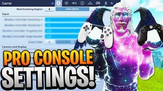 The BEST Fortnite CONSOLE SETTINGS PRO PLAYER SETTINGS on CONTROLLER PS4XBOX ONE Fortnite Tips [upl. by Moreen555]