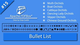 Simple bullet list Apache PDFBox Add Bullet list in PDF using Apache PDF Box library [upl. by Rednael]