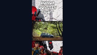 Deadpool amp Wolverine Honda Odyssey Fight trending shorts viralvideo VanCar [upl. by Ardnasil]