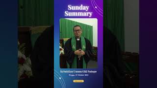 Sunday Service Summary  GKI Sutopo  27 October 2024 [upl. by Dory]