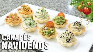 CANAPÉS VEGETARIANOS FÁCILES 🎄 Especial Navidad [upl. by Allenrac]