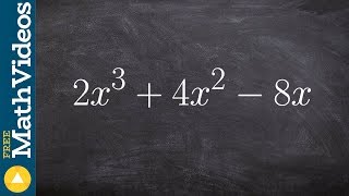 Learn how to factor the GCF out of a trinomial [upl. by Seugirdor554]