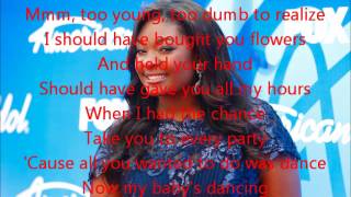 Candice GloverWhen I Was Your ManAmerican Idol 12Lyrics [upl. by Arriat]