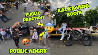 Stunts public reaction 😍😰  public angry ho gayi 🤬 Motovloggerramanstuntz [upl. by Akfir]