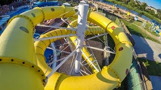 Termy Uniejów  Yellow Waterslide  Zjeżdżalnia żółta Onride POV [upl. by Leanora131]