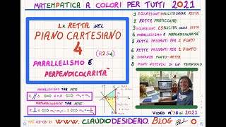 Parallelismo e perpendicolarità tra rette nel piano cartesiano A2S4 2021 [upl. by Nerua]