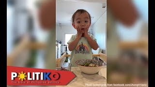 Mukbang with Sarina Makati Councilor Jhong Hilario shows kids the yummy way to eat veggies fruits [upl. by Eiznekam203]