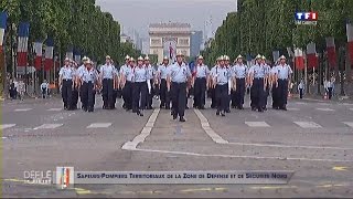 Défilé des SapeursPompiers le 14 juillet 2014 à Paris  Replay TF1 [upl. by Anaitak]