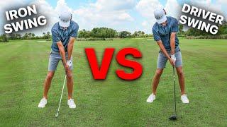 Iron Swing Vs Driver Swing The Difference [upl. by Cyrie832]