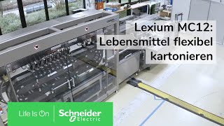 Lexium MC12  Flexibler Kartonierer für die Lebensmittelindustrie  Schneider Electric [upl. by Ramel173]