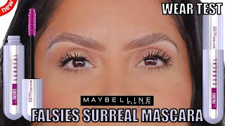 new MAYBELLINE FALSIES SURREAL EXTENSIONS MASCARA REVIEW  WEAR TEST fineflat lashes Magdaline [upl. by Malo]