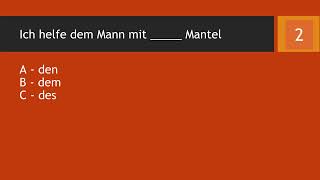 B1 Deutsche Übungen  Deklination des bestimmten Artikels 13 [upl. by Colet602]