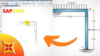 FRAME ANALYSIS IN SAP2000 amp VERIFYING THE RESULTSSHEAR FORCE BENDING MOMENT amp REACTIONS [upl. by Barnabas]