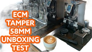 Barista  Ecm Tamper 58mm Unboxing amp Test [upl. by Azeret]