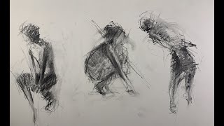 HOW TO DRAW CHARCOAL FIGURE GESTURES [upl. by Letnuhs375]