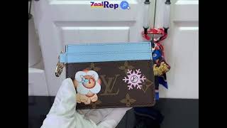 Louis Vuitton LV Charms Card Holder M12227 Azur Frost [upl. by Gloria499]