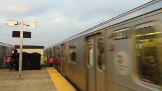 NYC Subway Manhattan bound R188 7 Super Exp Train passing Junction Blvd [upl. by Ellehcram]