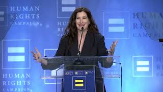 Kathyrn Hahn recieves HRC Ally for Equality Award at Chicago Dinner [upl. by Nosnej]