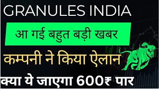 Granules India Share Latest News  Granules India Share Analysis  Granules India Share News [upl. by Sirroned]