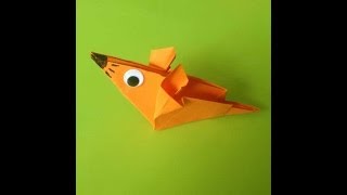 Origami met Juf Jannie  muis vouwen van vouwpapier [upl. by Cara785]