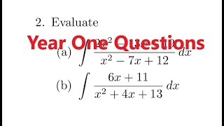 Year One 問數Advance Maths Q20241122 q1 Integration Partial Fraction HKDSE M2 HKAL Pure [upl. by Eeliab]