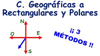 Cómo Convertir Coordenadas Geográficas a Rectangulares y Polares  3 métodos [upl. by Aennaej]