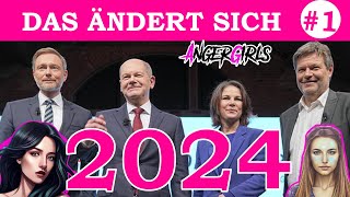 ÄNDERUNGEN in 2024 Tethered Cap Bürgergeld CO2 Preis Cannabis Steuerfreibetrag  Teil 1 [upl. by Madi]