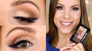 Maybelline the City Mini Palette  Gold and Bronze Eyeshadow Tutorial [upl. by Ahseined]