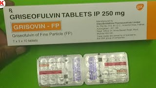 Grisovin FP 250mg tablet GSK  Griseofulvin tablets IP 250 mg review [upl. by Maxma]