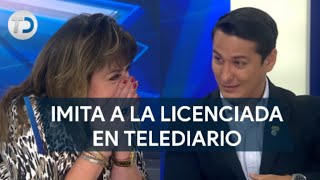 Erick Rocha imita a María Julia Lafuente en Telediario [upl. by Tdnerb464]