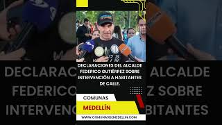 Declaraciones del alcalde FedericoGutiérrez sobre intervención a habitantes de calle Medellin [upl. by Atinal897]