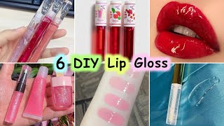 How To Make Lip Gloss At Home  DIY 6 Different Types Of Lip Gloss  Homemade Lip Gloss [upl. by Demb]