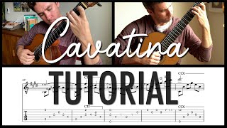 Cavatina Tutorial  Half Speed with TAB and Sheet Music How I Play Guitar 1 [upl. by Iamhaj]