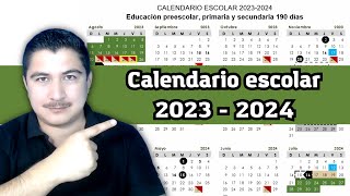 Calendario escolar 2023  2024  Anteproyecto [upl. by Animehliw847]